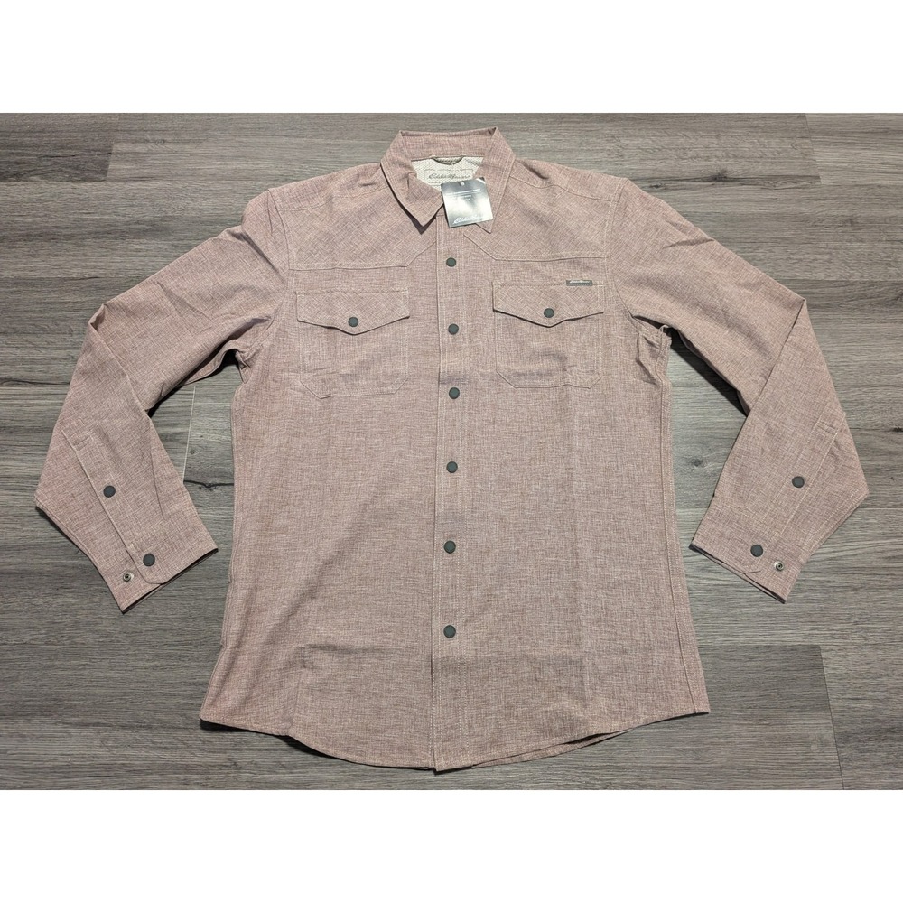 NWT Eddie Bauer's Men's Redwood‎ Front Range Chambray Long Sleeve Shirt Size S